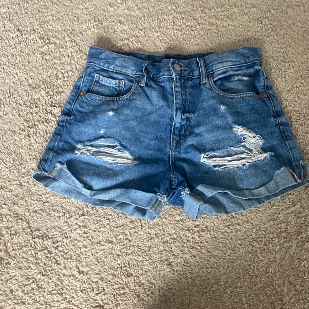 Aeropostale blue mom jean shorts